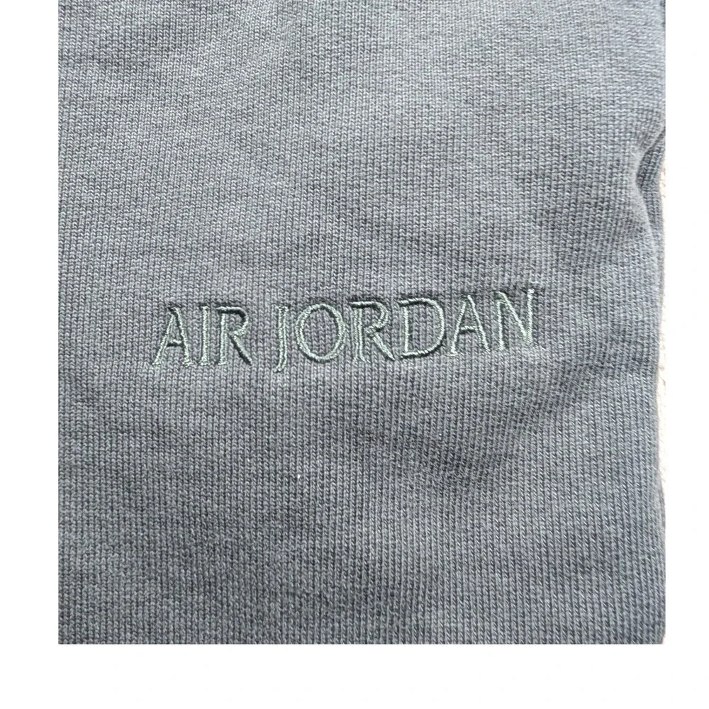 Jordan Wordmark Fleece Sweatpants Men Small Black Grey Embroidered Joggers